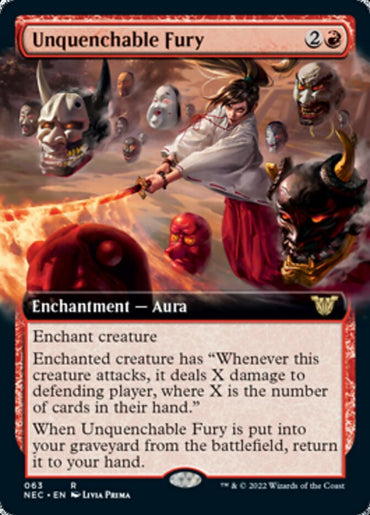 Unquenchable Fury (Extended Art) [Kamigawa: Neon Dynasty Commander]
