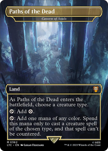 Paths of the Dead - Cavern of Souls (Borderless) (Surge Foil Realms and Relics) [The Lord of the Rings: Tales of Middle-Earth Commander]