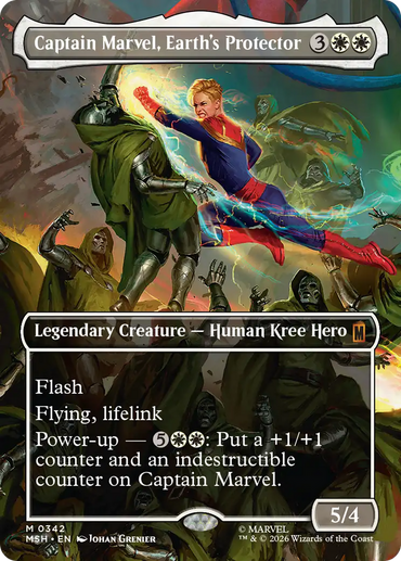 Captain Marvel, Earth's Protector (Borderless) (0342) [Marvel Super Heroes]