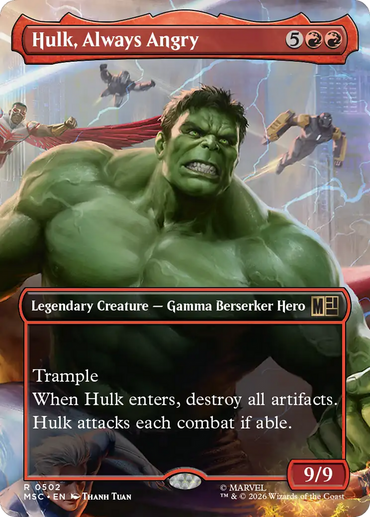 Hulk, Always Angry (Borderless) [Marvel Super Heroes Commander]