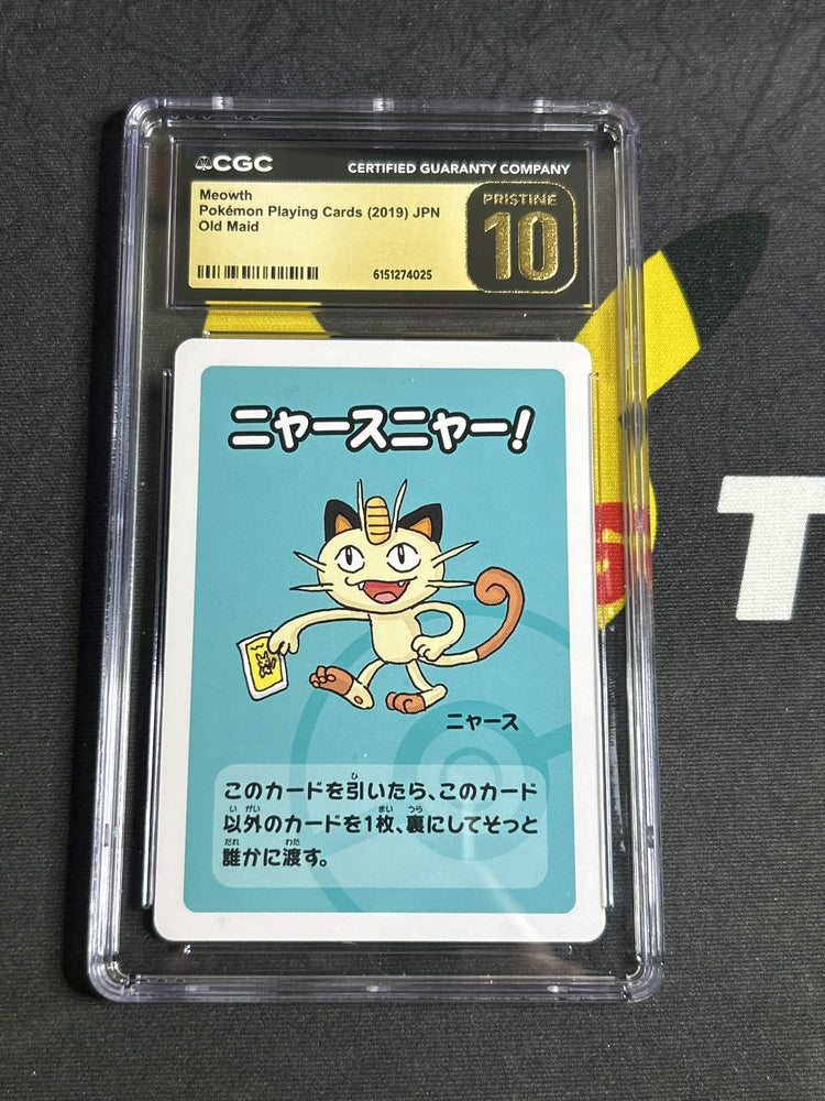 Meowth Old Maid Playing Card CGC PRISTINE 10