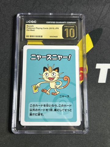 Meowth Old Maid Playing Card CGC PRISTINE 10