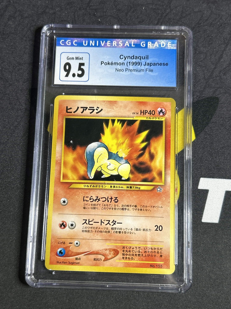 1999 Neo Premium File Cyndaquil CGC UNIVERSAL GRADE 9.5