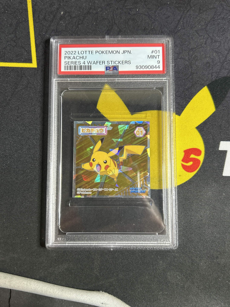 #01 Pikachu Series 4 Wafer Stickers PSA 9