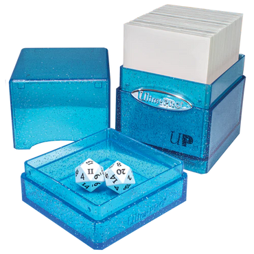 Satin Tower - Blue Glitter Deck Box