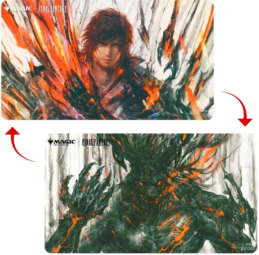 Ultra PRO - Magic: The Gathering Final Fantasy Clive, Ifrit's Dominant/Ifrit, Warden of Inferno Double-Sided Playmat