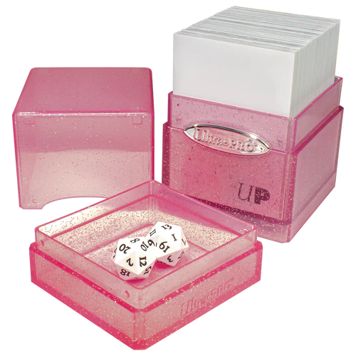 Satin Tower - Pink Glitter Deck Box