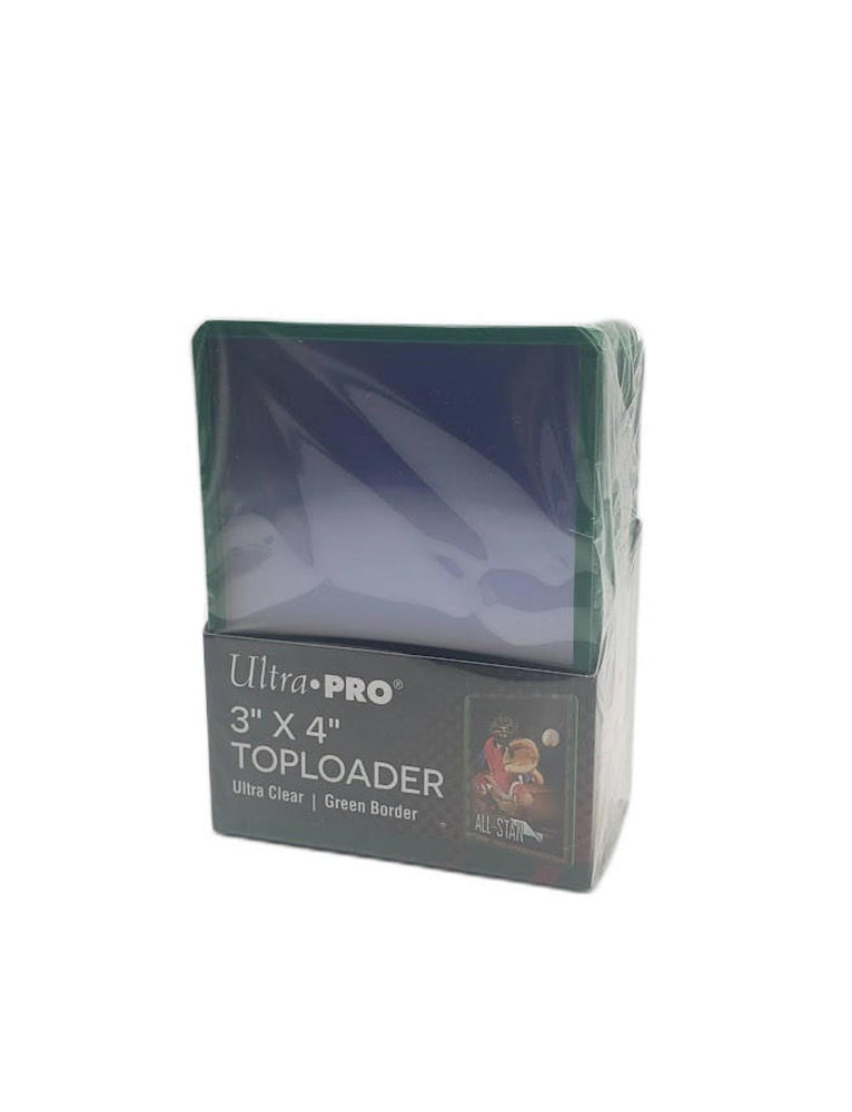Ultra Pro 3" x 4" Green Border Toploaders (25 Count Pack) Trading Card Holders